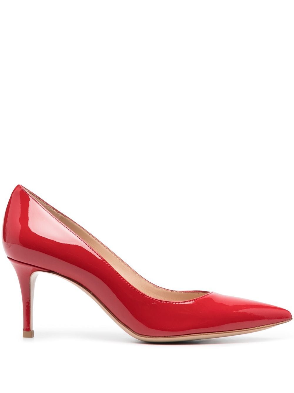 Shop Gianvito Rossi Gianvito 70mm Patent Leather Pumps In Red