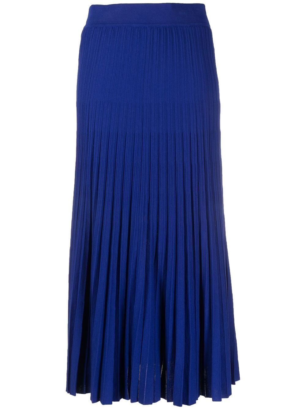 P.a.r.o.s.h Pleated Midi Skirt In Blue