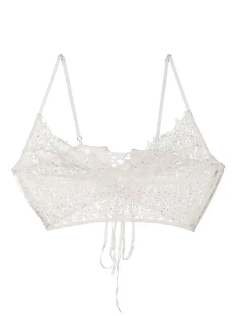 Kiki de Montparnasse beaded lace longline bra