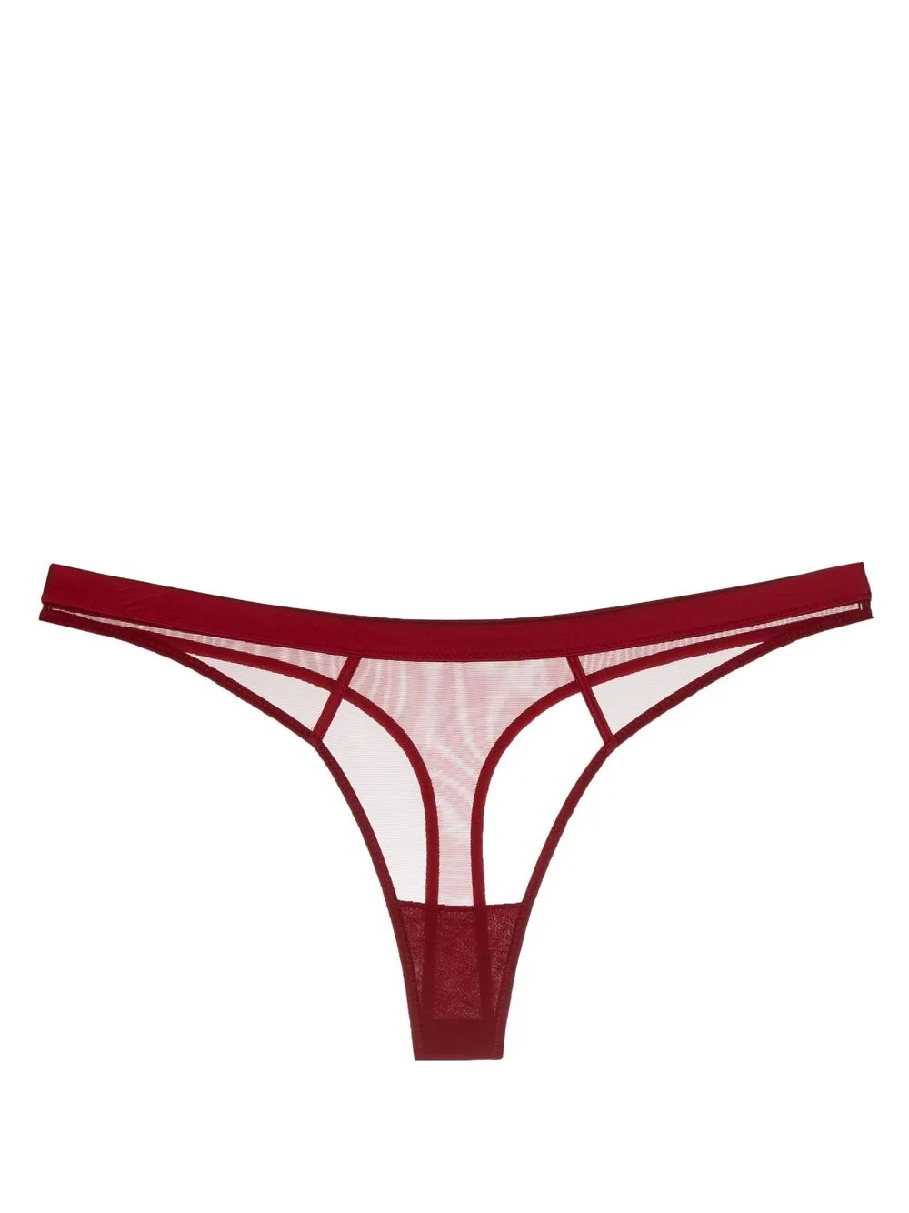 

Kiki de Montparnasse low-rise sheer thong - Red