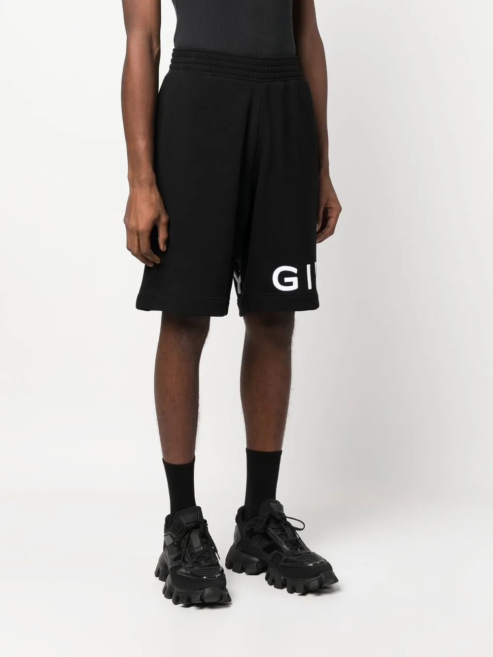 Givenchy Trainingsshorts met logoprint Zwart