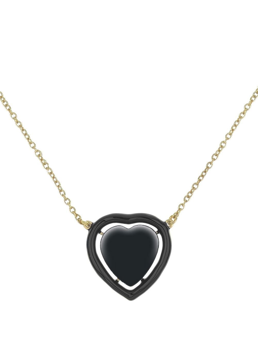 

Cameo & Beyond heart enamel-pendant necklace - Gold