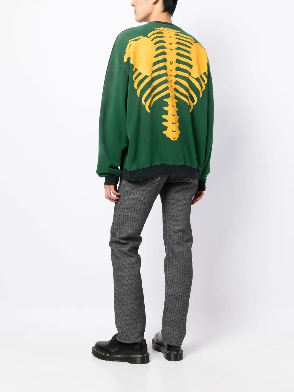 KAPITAL skeleton two-tone sweatshirt - Blauw