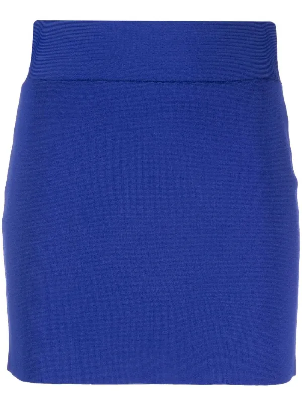 P.A.R.O.S.H. Knitted Mini Skirt Blue FARFETCH BH