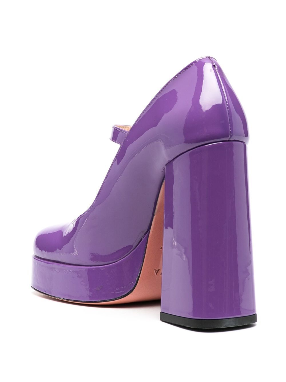 Shop Vivetta Patent-leather Platform Pumps In 紫色