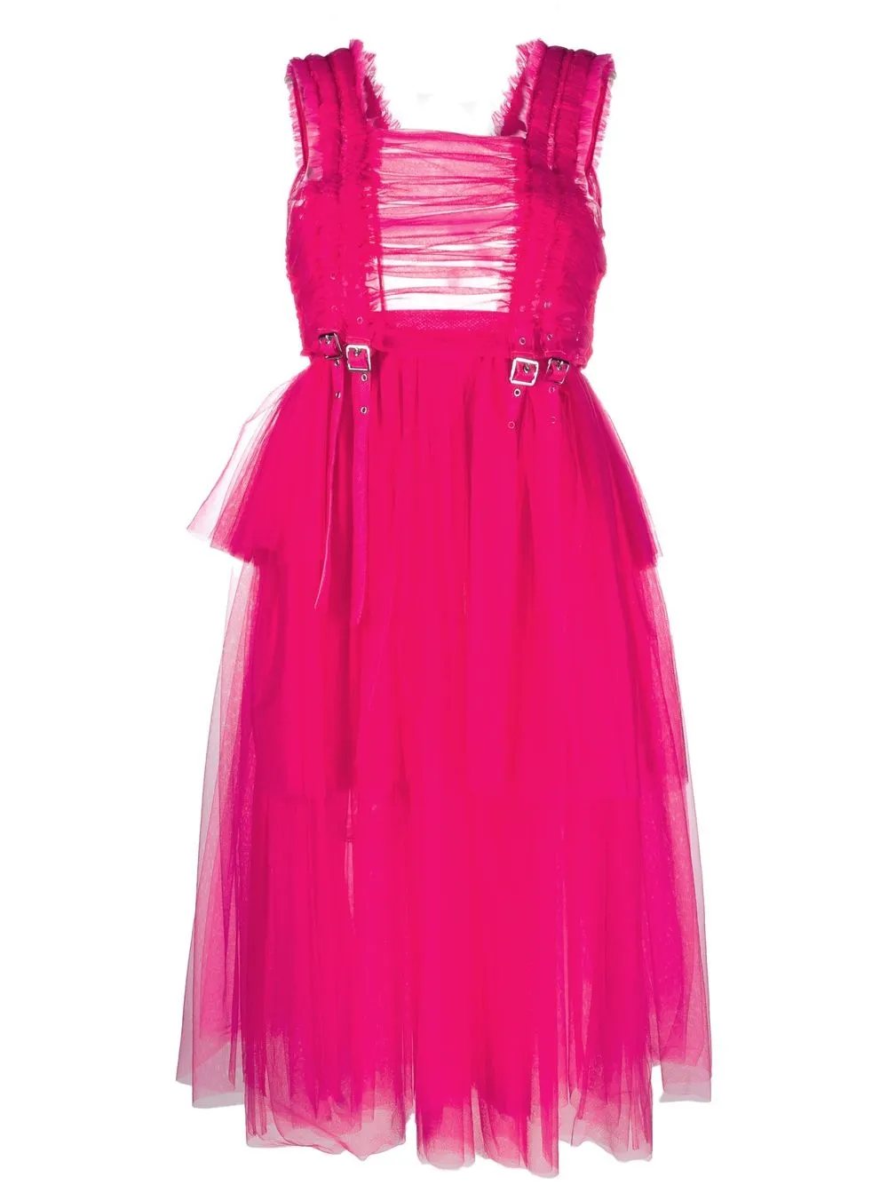 

Comme Des Garçons Noir Kei Ninomiya tiered midi tulle dress - Pink