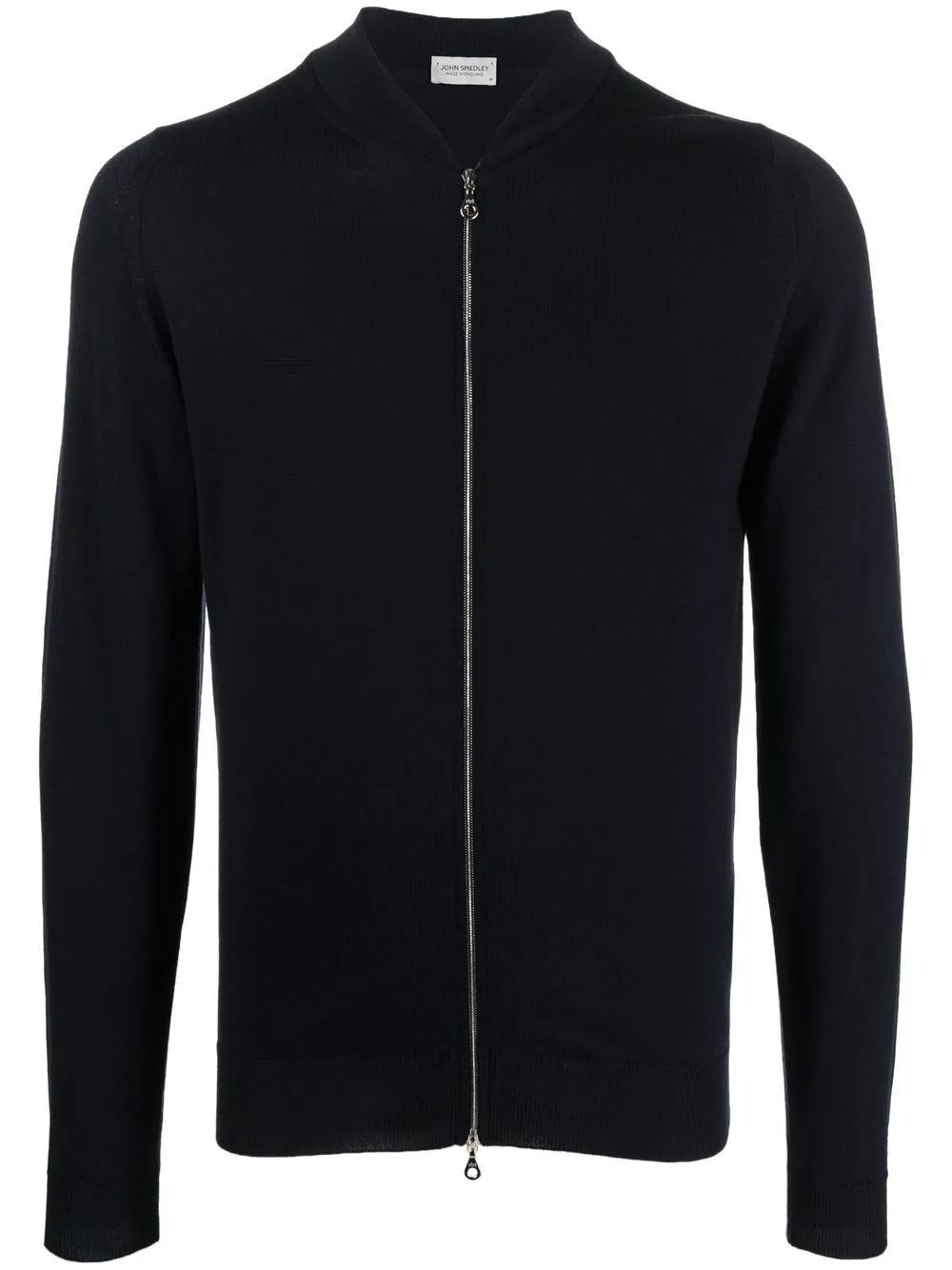 

John Smedley front zip-fastening knit cardigan - Blue