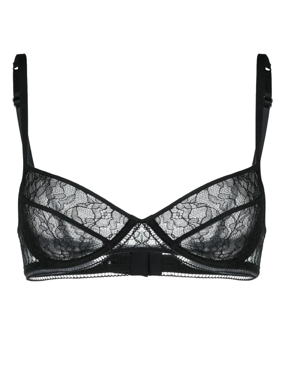 

La Perla lace-trim fitted bra - Black