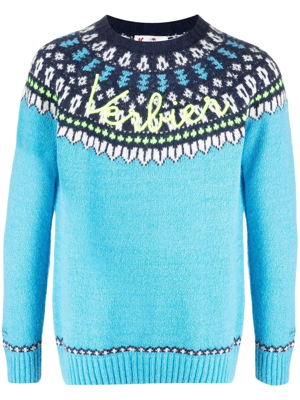 

MC2 Saint Barth Heron Nordic intarsia-knit jumper - Blue