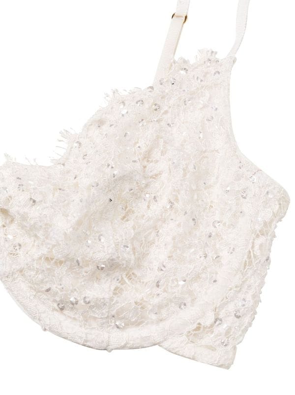 Kiki De Montparnasse Beaded Lace Demi Bra - Farfetch