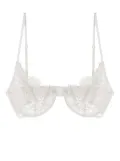 Kiki de Montparnasse beaded lace demi bra - White