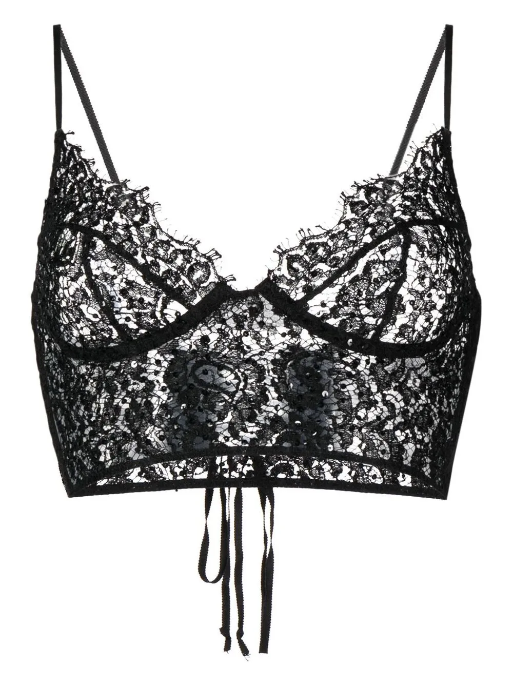 

Kiki de Montparnasse softcup sheer bra - Black