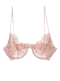 Kiki de Montparnasse beaded lace demi bra - Pink