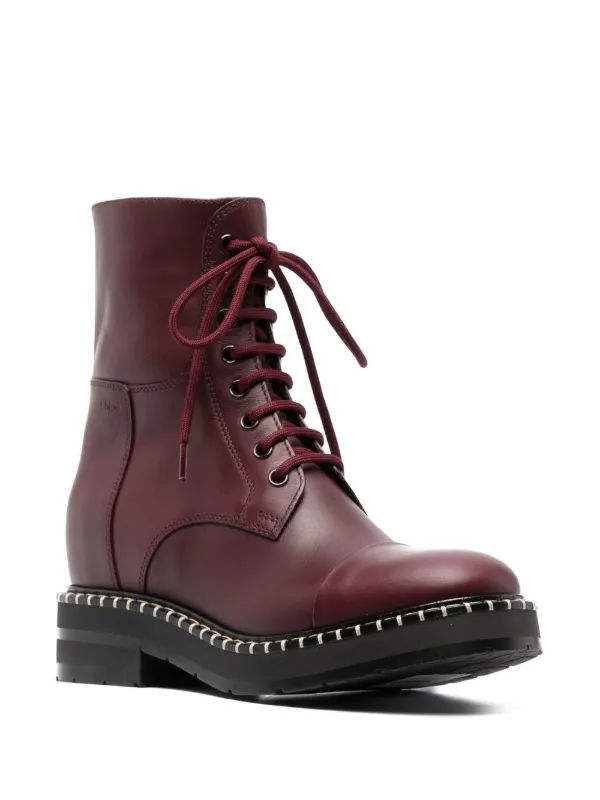 Chloé Noua lace-up Leather Boots - Farfetch