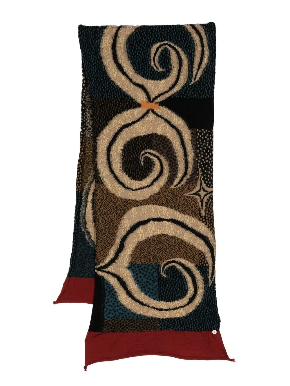 Kapital All-over Graphic-print Scarf In Brown