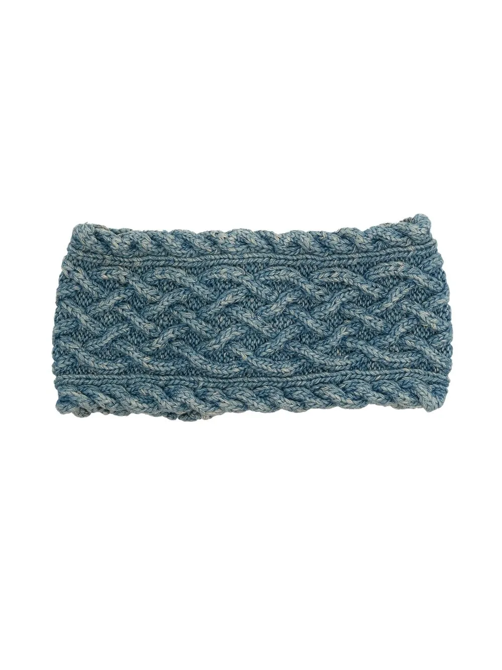 Kapital Cable-knit Button Headband In Blue