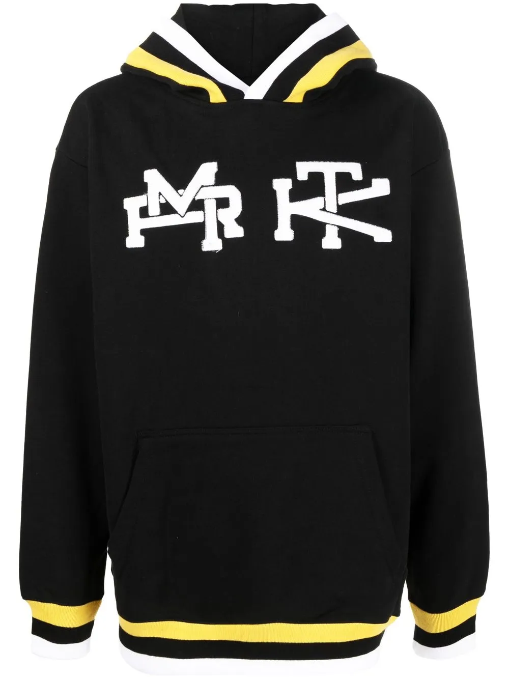 

MARKET twin-tipped logo-print hoodie - Black