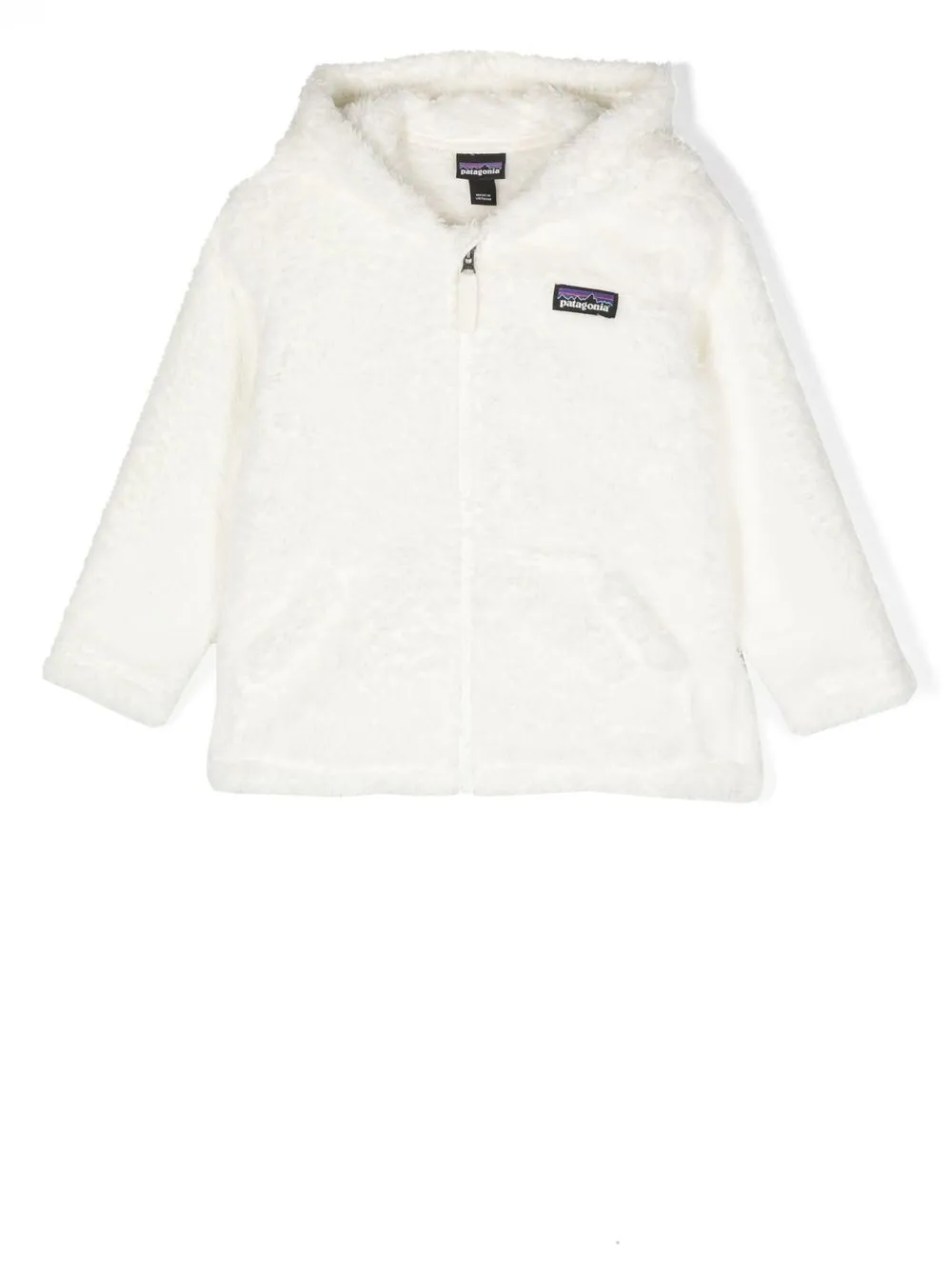 

Patagonia Kids logo-patch hooded jacket - White