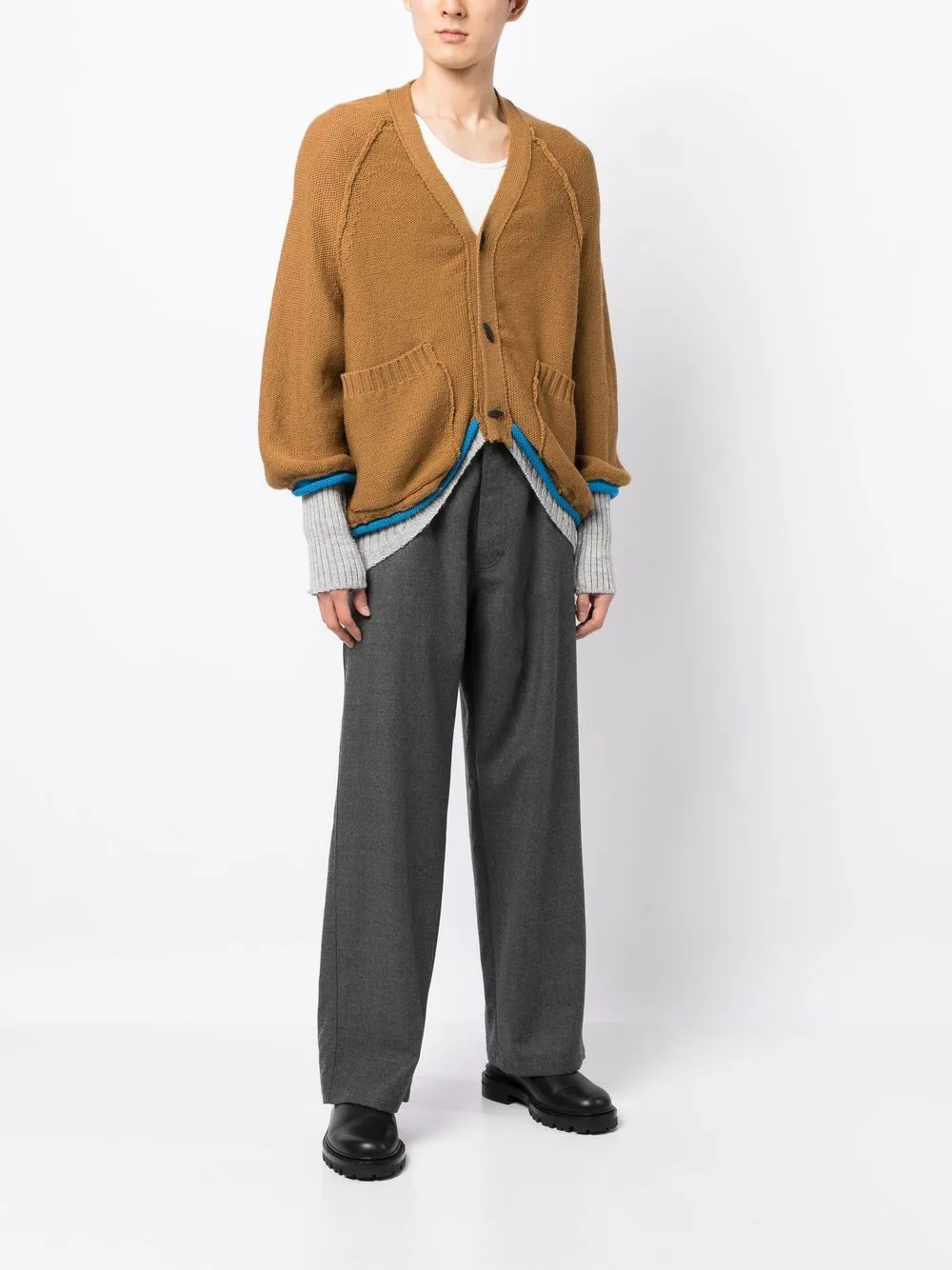 Kiko Kostadinov Layered asymmetric-hem Cardigan - Farfetch