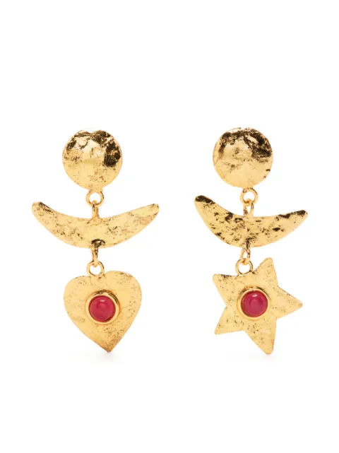 Sylvia Toledano Moon Heart Star drop earrings 