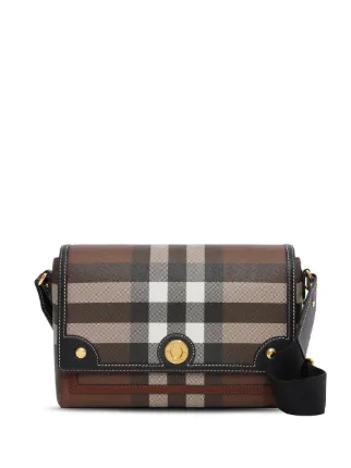 Burberry バーバリー ノート チェック ショルダーバッグ - Farfetch