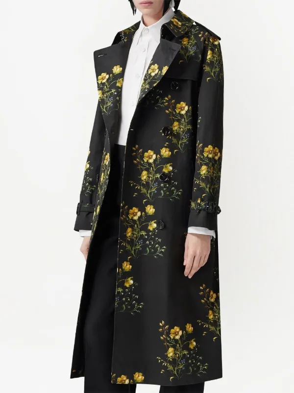 Burberry Waterloo floral print Trench Coat Farfetch