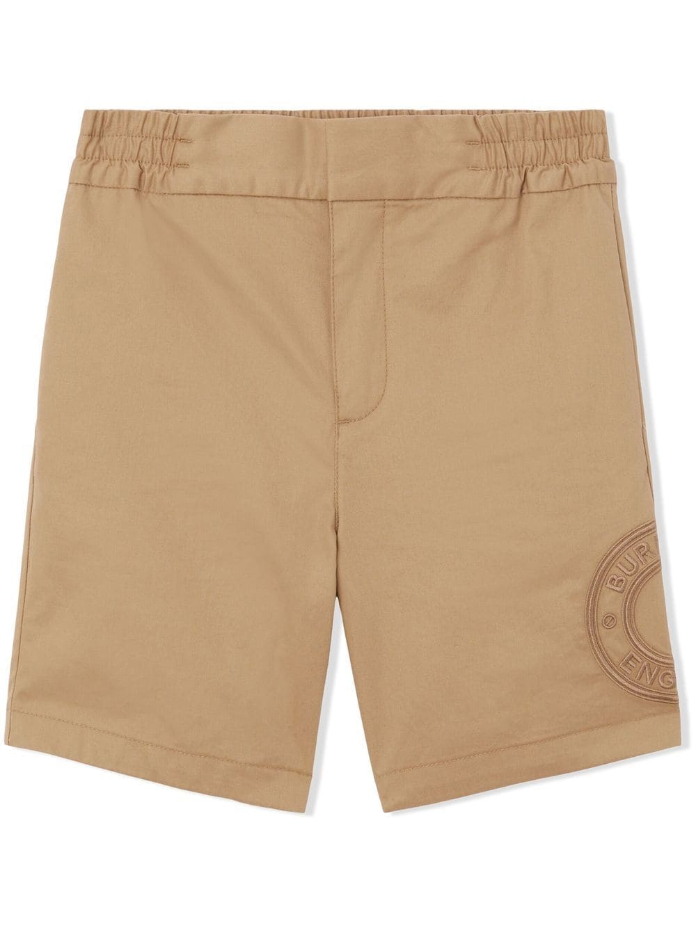 Shop Burberry Logo Graphic Cotton Twill Chino Shorts In Neutrals