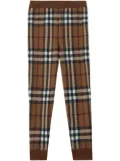 Burberry checked tapered track pants - Brown