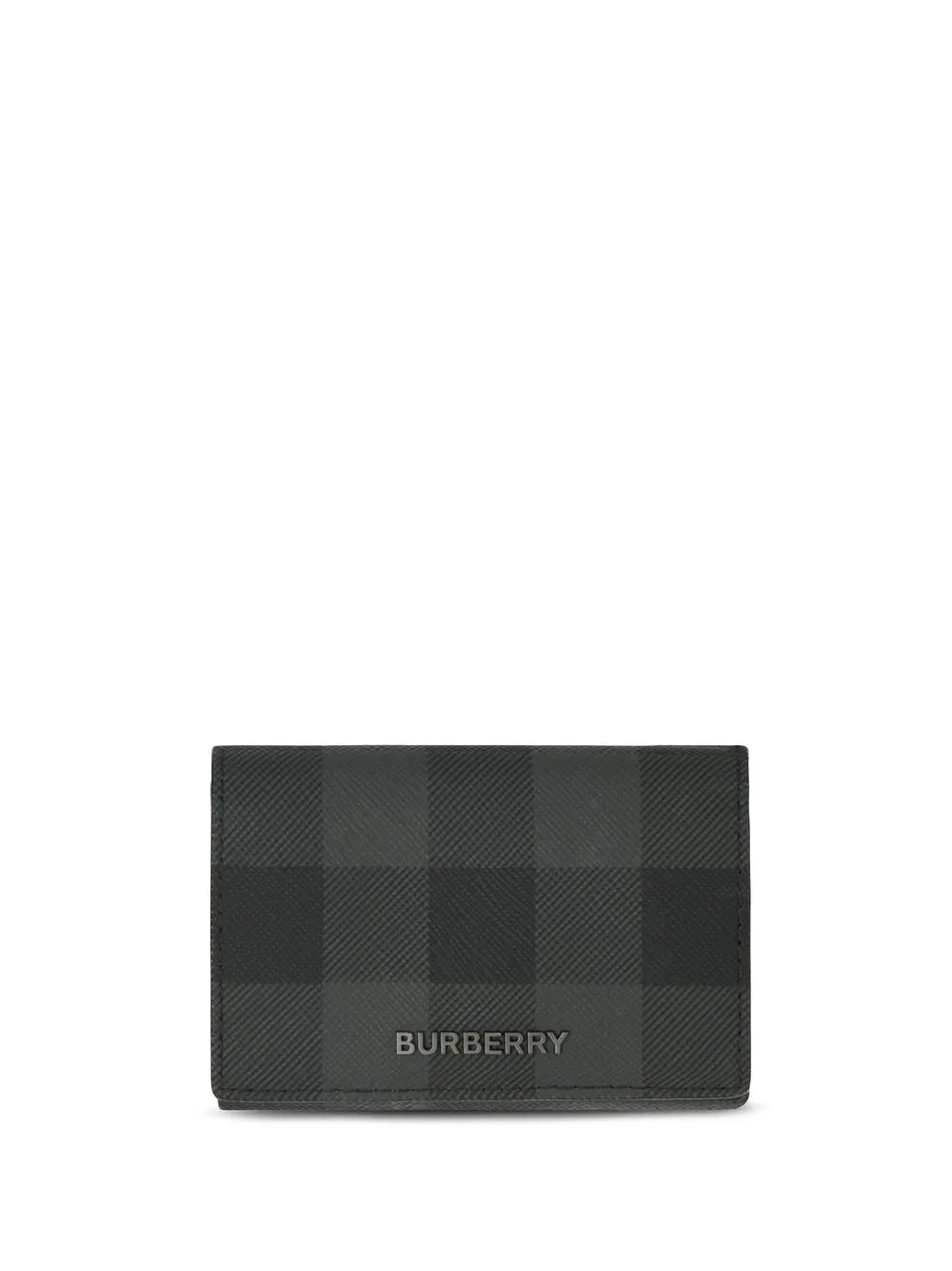 

Burberry checked tri-fold wallet - Grey