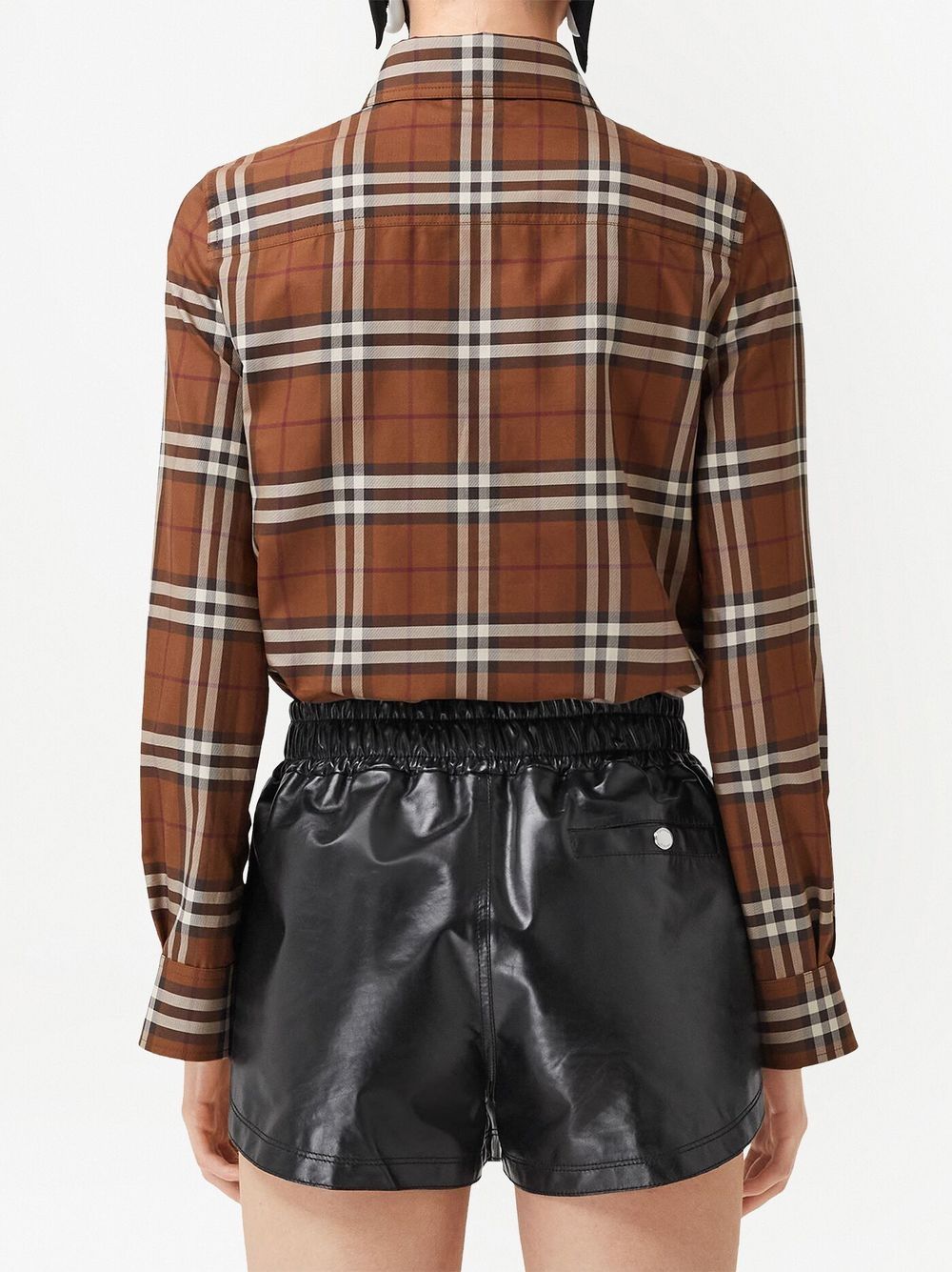 Shop Burberry Vintage-check Cotton Shirt In Brown
