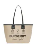 Burberry logo-print small London bag - Neutrals