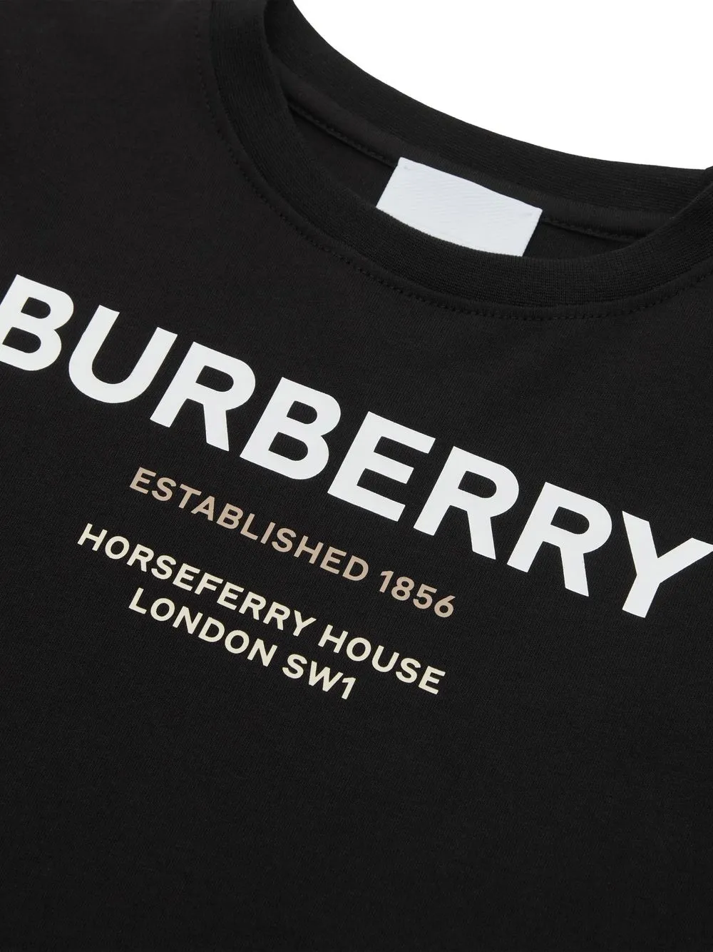 Shop Burberry Horseferry-print Cotton T-shirt In Black