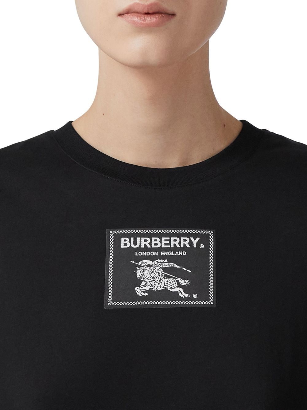 Shop Burberry Prorsum Label Cotton T-shirt Dress In Black
