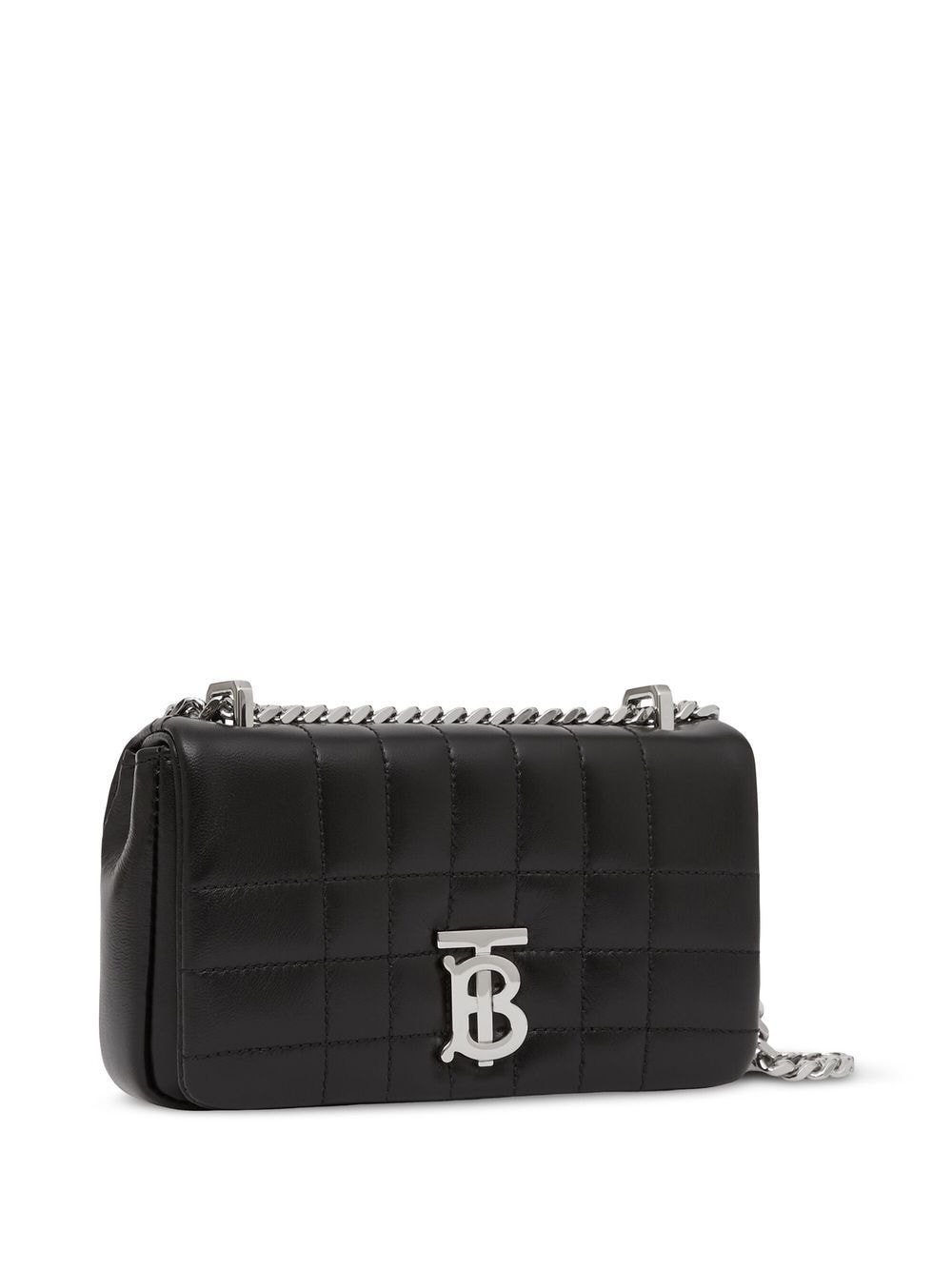 Shop Burberry Quilted Leather Mini Lola Bag In Black
