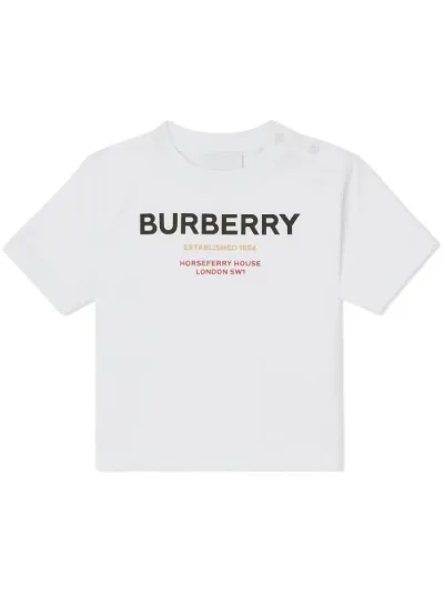 Burberry Kids logo-print t-shirt white | MODES