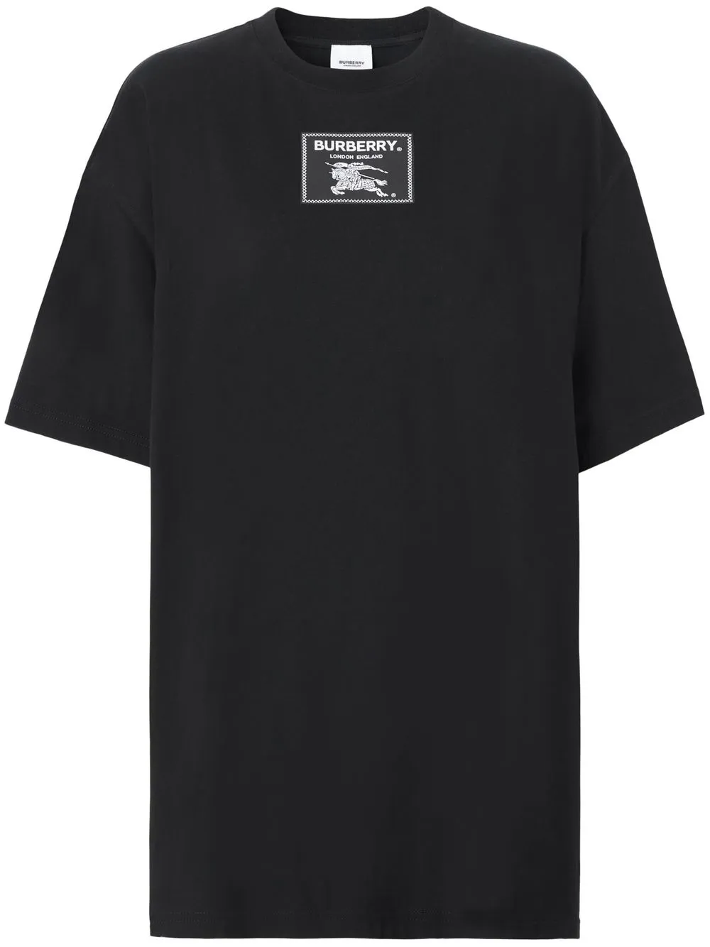 Burberry Logo-patch Detail T-shirt In A1189 Black | ModeSens