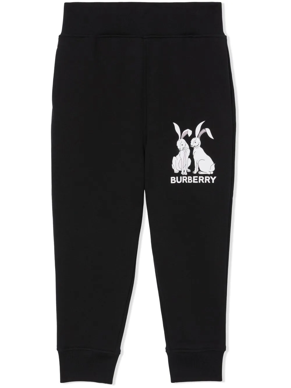 

Burberry Kids rabbit-print jersey track pants - Black