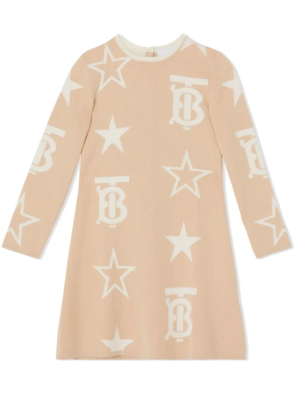 

Burberry Kids TB patterned jacquard dress - Neutrals