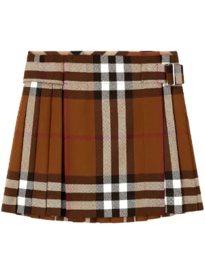 Burberry skirt pleated sale