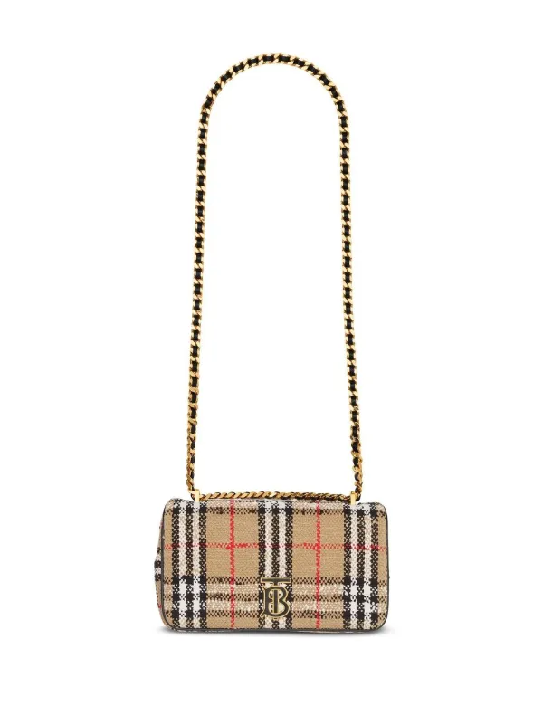 Checked Shoulder Bag in Multicoloured - Burberry