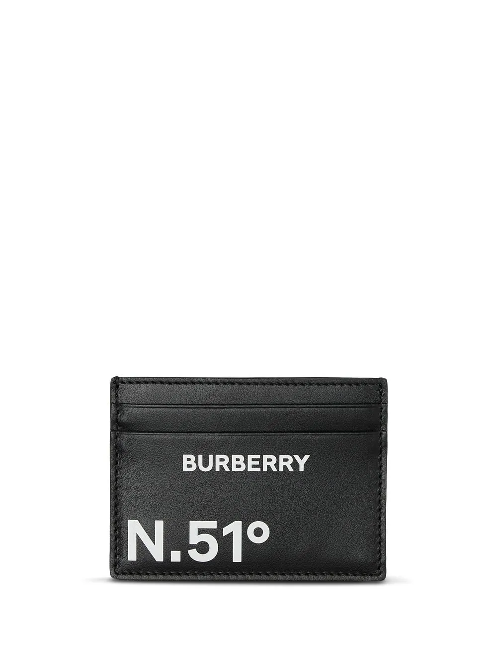 Burberry Coordinates-print Leather Card Case In Black