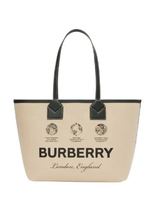 Burberry バーバリー ロゴ ハンドバッグ - Farfetch