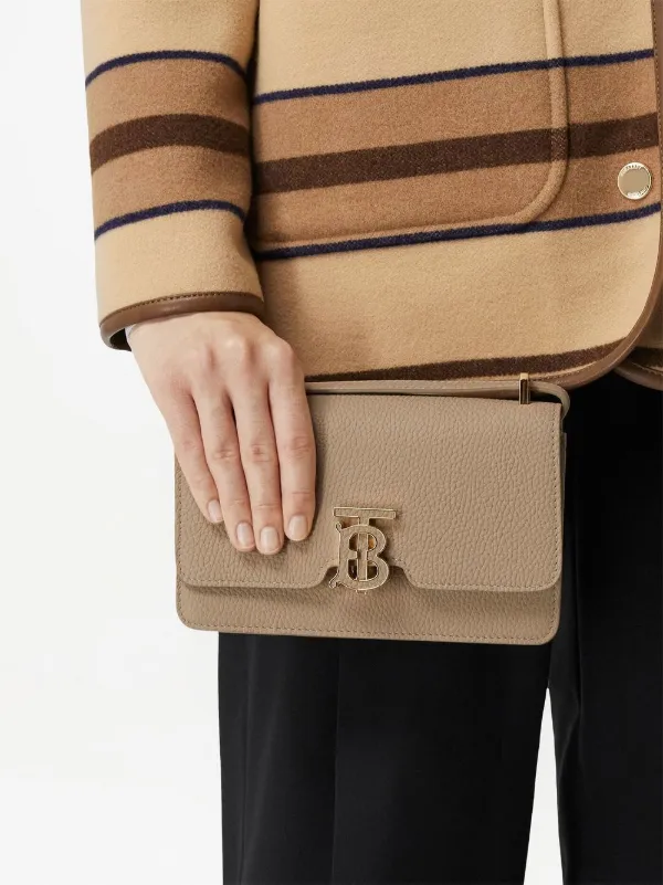 Burberry バーバリー レザーショルダーバッグ - Farfetch