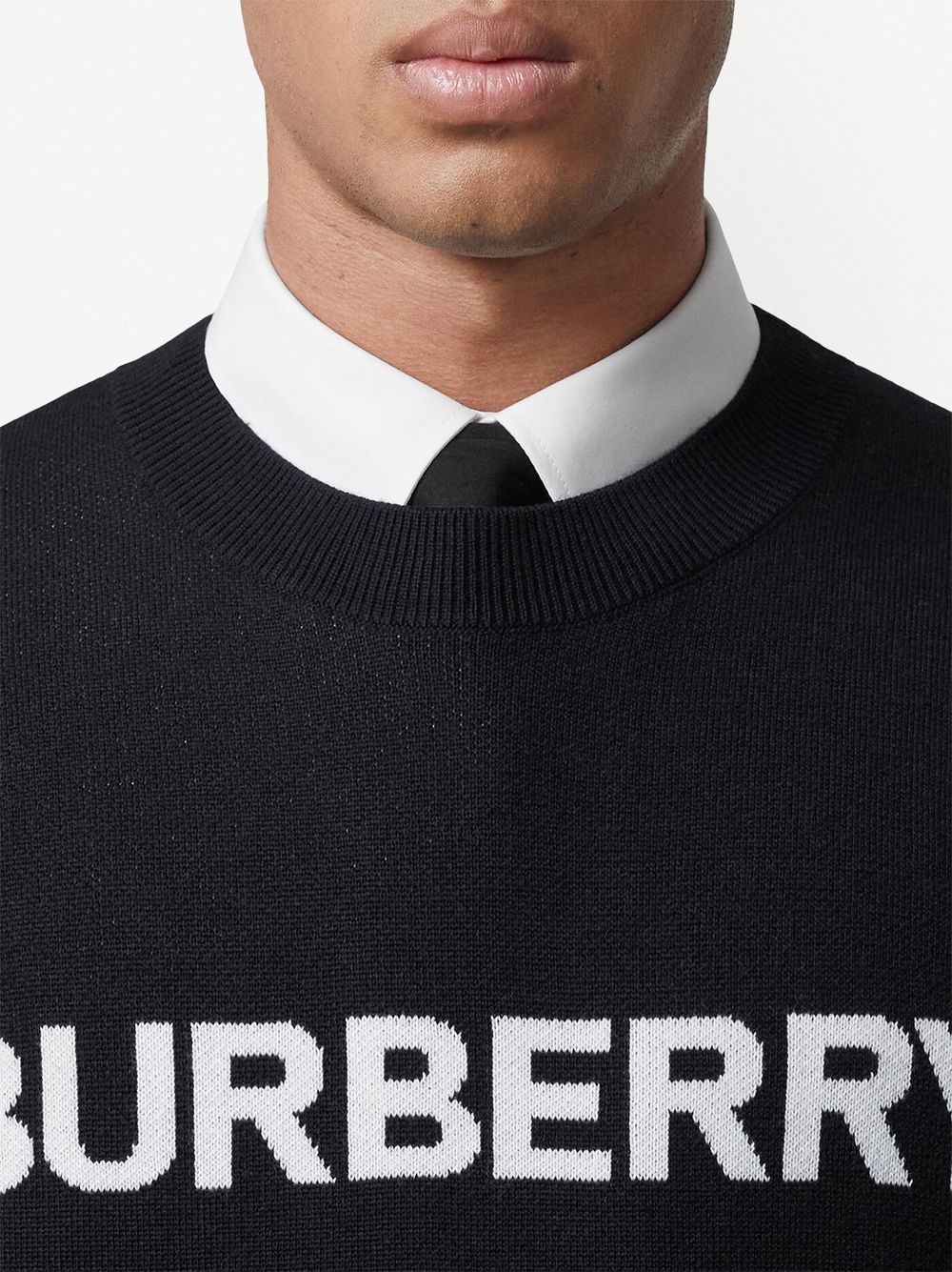 Burberry バーバリー ロゴインターシャ セーター - Farfetch