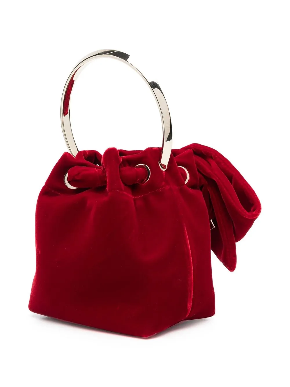 Jimmy Choo Velvet Bow Bucket Bag Farfetch