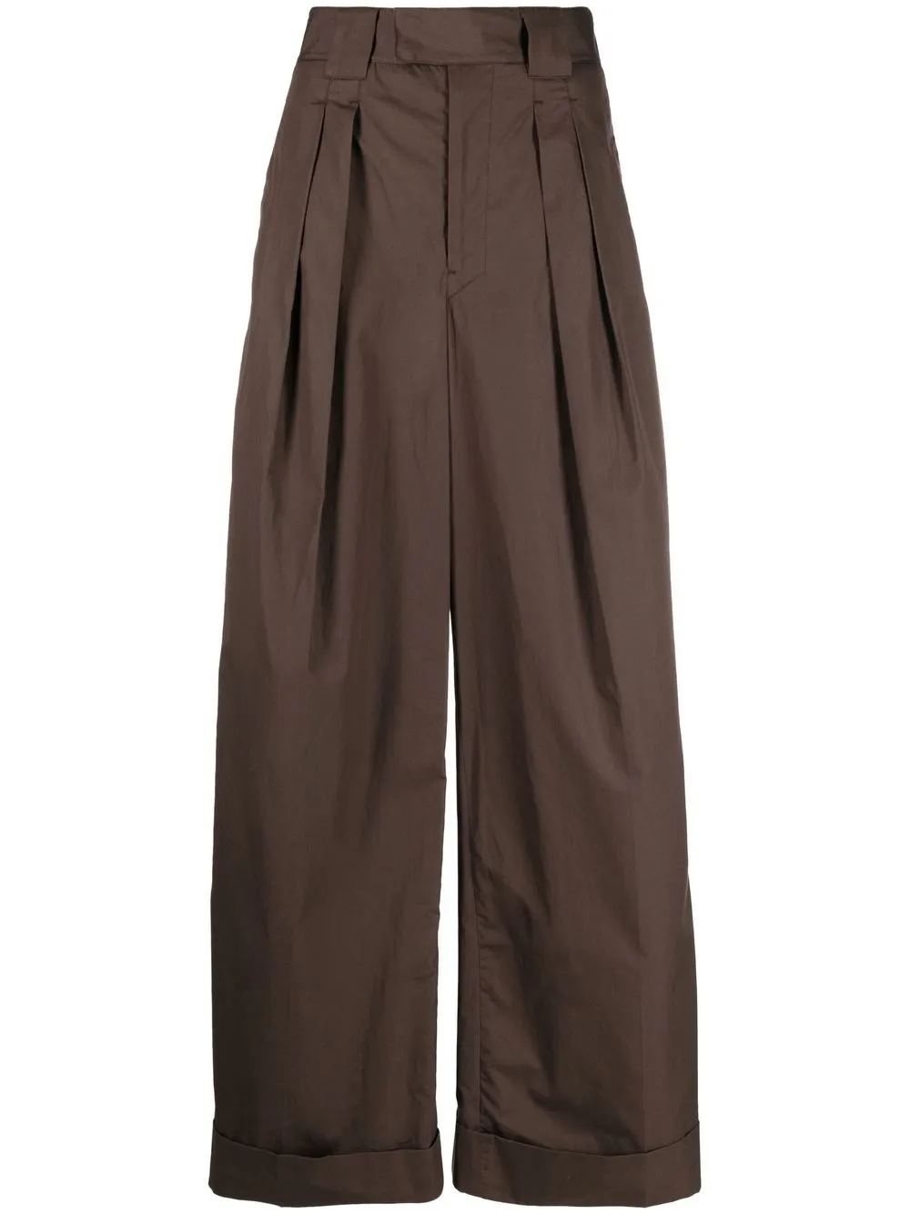 

Lemaire high-waisted pleated trousers - Brown