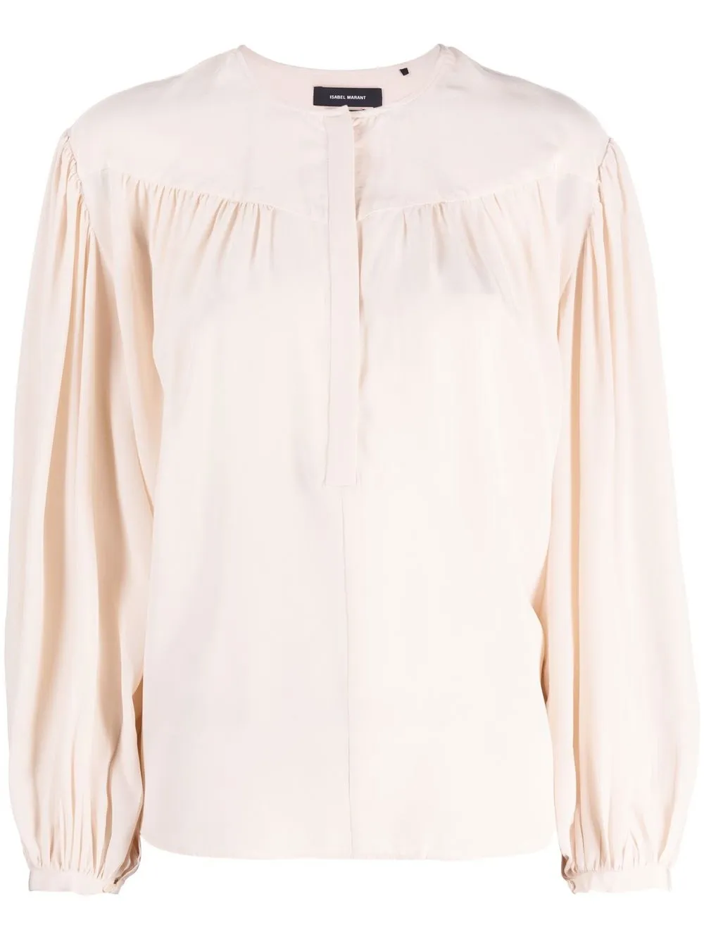 

Isabel Marant gathered-panel detail blouse - Neutrals