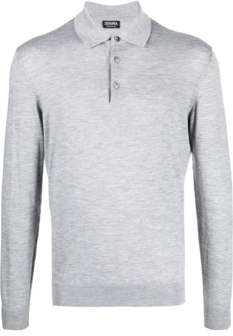 Zegna polo en cachemire mélangé