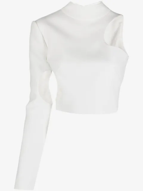 Mônot one-shoulder cropped top