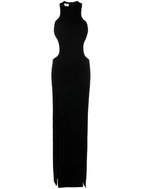 Mônot cut-out detailed floor-length dress